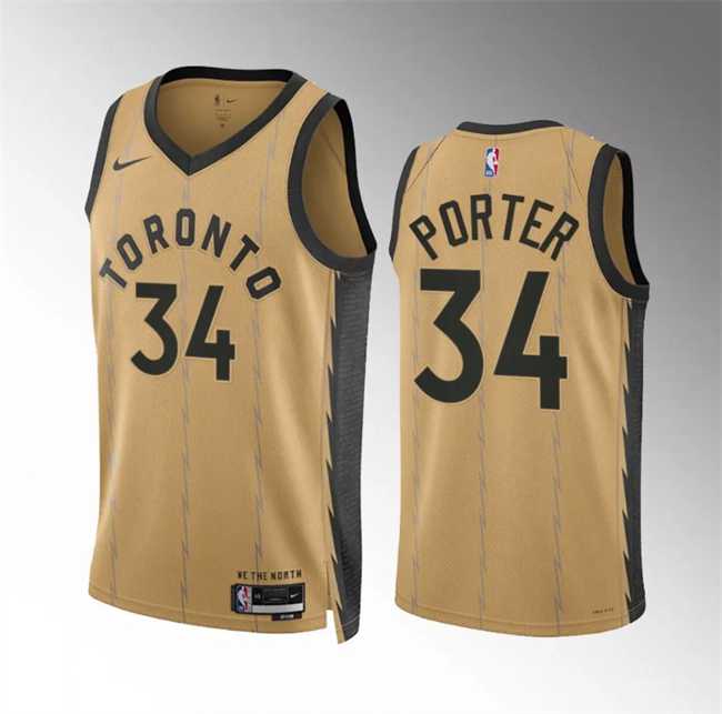 Men's Toronto Raptors #34 Jontay Porter Gold 2023-24 City Edition Stitched Basketball Jersey Dzhi,We sell and wholesale Men's Toronto Raptors #34 Jontay Porter Gold 2023-24 City Edition Stitched Basketball Jersey Dzhi on line form chian!